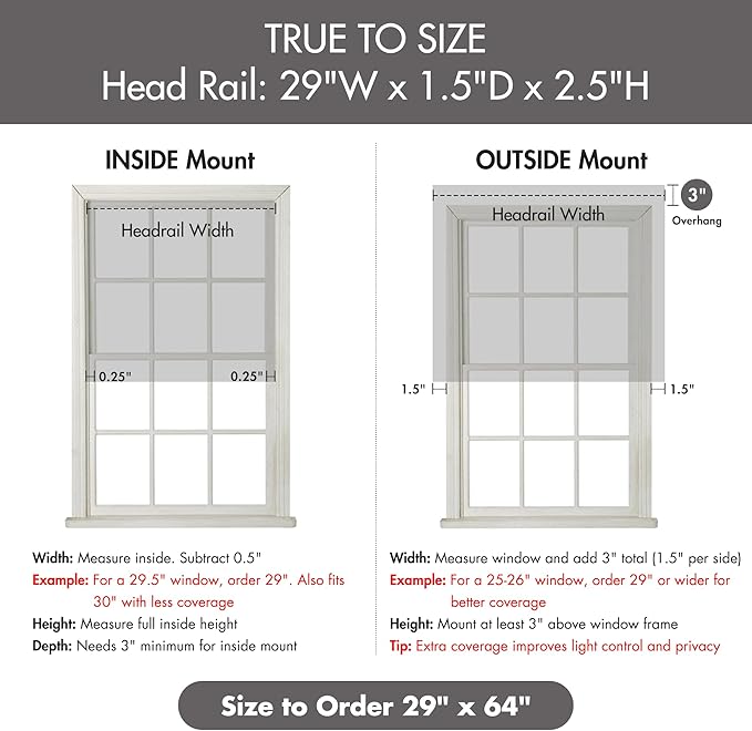 Madison Park Galen Cordless Roman Shade, 29"W x 64"H, Sheen Grey – Room Darkening, Thermal Insulated, Energy Efficient Window Blind with Subtle Sheen Basketweave Fabric for Privacy