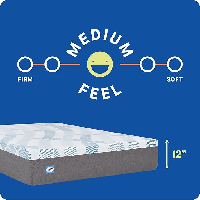Sealy Dreamlife 12” Hybrid Mattress-in-a-Box, Full, SealyComfort Gel Memory Foam, SealyResponsive Encased Coils, Surface-Guard Technology