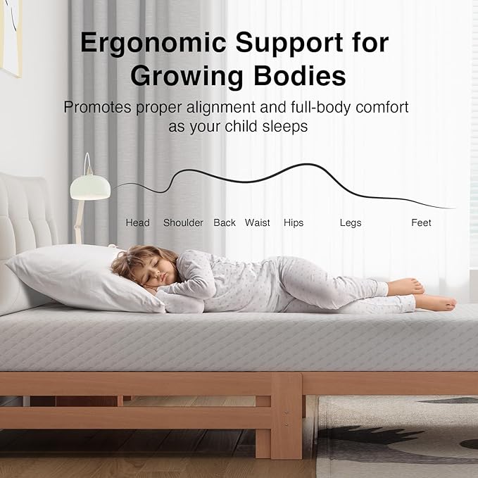 Novilla Twin Mattress, 6 Inch Twin Memory Foam Mattress for Pressure Relief & Comfort Sleep, with Spine Support for Kids, CertiPUR-US Certified Mattress in a Box, Medium Firm