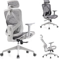Ergonomic Office Chair with Lumbar Support, 3D Adjustable Armrest, Mesh Home Office Desk Chairs, Swivel Computer Chair, High Back Reclining Executive Office Chair,400lbs Capacity (Grey)