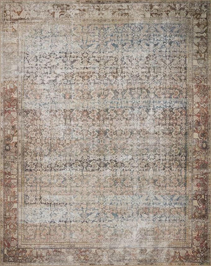 Loloi Amber Lewis Georgie Collection GER-09 Multi/Spice 2'-6" x 12'-0", .19" Pile Height, Runner Rug