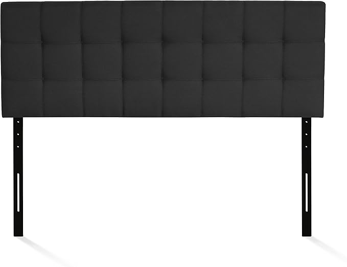 FURINNO Roanne Tufted Headboard, Queen, Black