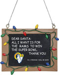 NFL Resin Holiday Christmas Chalkboard Sign Ornament