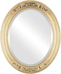 OVALCREST Oval Beveled Wall Mirror for Home Decor - Florence Style - Gold Leaf - 34" x 28"