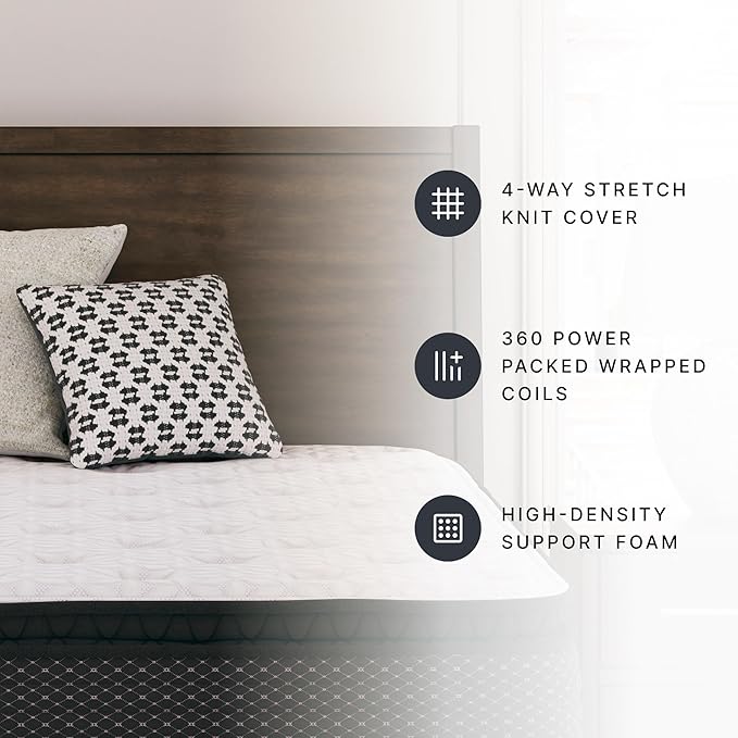 Signature Design by Ashley Limited Edition Pillow Top 13 " Pillow Top Hybrid Mattress with Gel Memory Foam and Edge Support for Cool Sleep and Pressure Relief, King, Fiberglass Free, Mattress In A Box