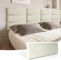 Art3d Peel and Stick Headboard for Full in Velvet Stone, Pack of 6 Panels Sized 9.84" x 23.62", Soundproof Wall Panels 3D, Upholstered Wall Panel