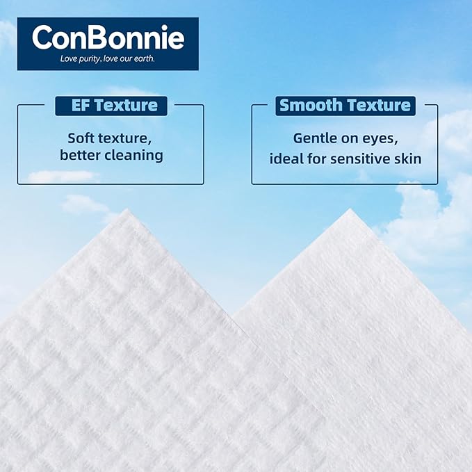 Clean Face Towels XL, Ultra Ed., 10"×12" Biobased Facial Towels, Disposable Face Towelette, Makeup Remover Dry Wipes, Thicker Textured for Skin Care, Clean Skin, 50 Count (1 Pack)