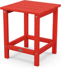 Polywood Long Island 18" Side Table, Sunset Red