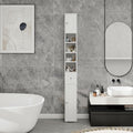 Tall Slim Bathroom Storage Cabinet, 71" Freestanding Bathroom Cabinet w/ 2 Doors, 1 Drawer, 4 Adjustable Shelves, Floor Narrow Tower Cabinet for Small Spaces