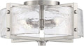Bofea-Modern Semi Flush Mount Ceiling Light Chrome Drum Light Fixture with Hand-Blown Glass Shade 4-Lights Hallway Lighting Fixtures Farmhouse Ceiling Lights for Dining Room Foyer Entryway Lamp