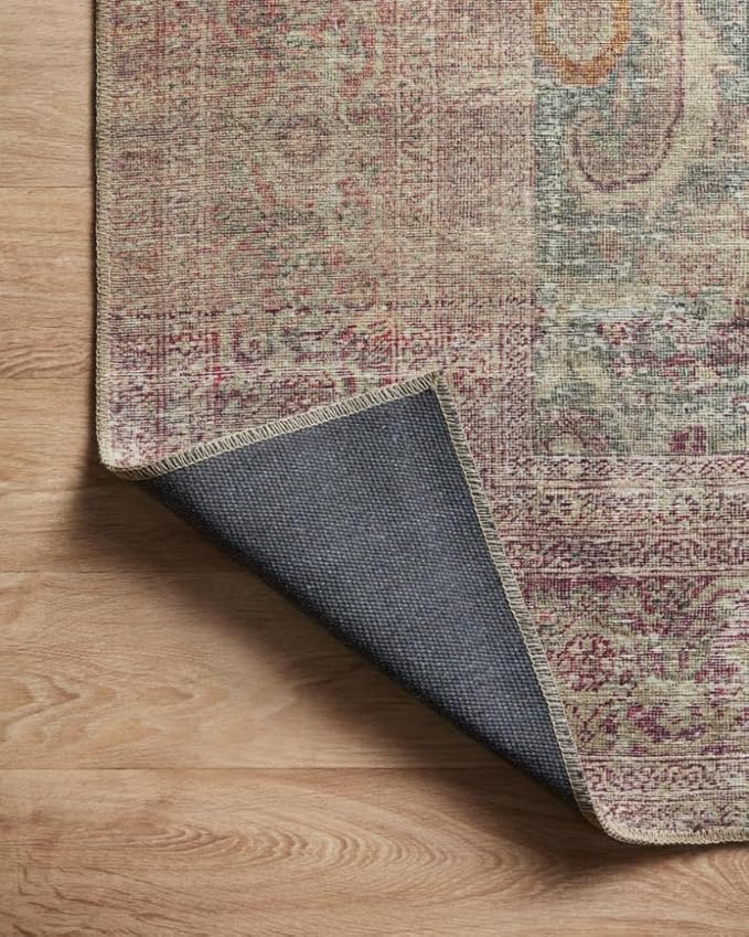 Loloi Amber Lewis Georgie Collection GER-03 Jade/Sunset 2'-6" x 12'-0", .19" Pile Height, Runner Rug