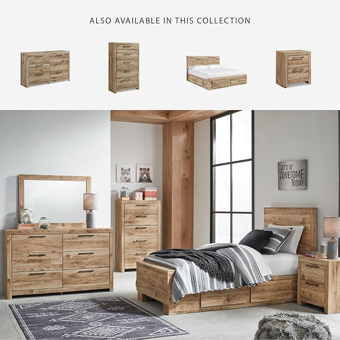 Signature Design by Ashley Hyanna Rustic 5 Drawer Chest, Rustic