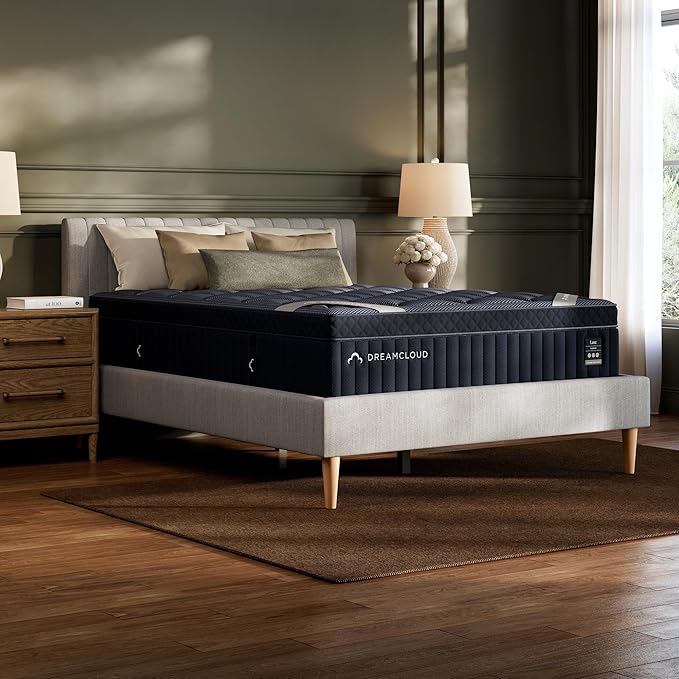 DreamCloud Luxe 14" Twin Mattress - Luxury Hybrid Gel Memory Foam - 365 Night Trial - Fiberglass Free - Forever Warranty - Mattress in a Box - CertiPUR-US Certified