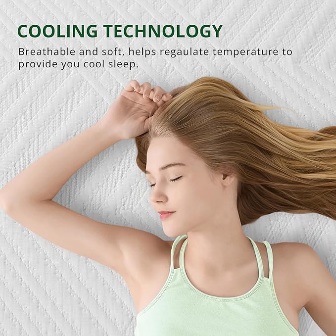 10 Inch RV Mattress Short King, Cooling Gel Green Tea Mattress for RVs, Campers & Trailers, CertiPUR-US Certified, Designed & Assembled in The USA, Medium Firm, 75"×72"×10"