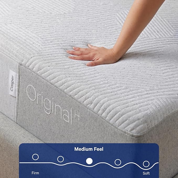 Casper Sleep Original Hybrid Full Mattress – Medium Feel with Zoned Support – Motion Isolation – Breathable, Cooling Memory Foam – 100-Night Trial – CertiPUR-US