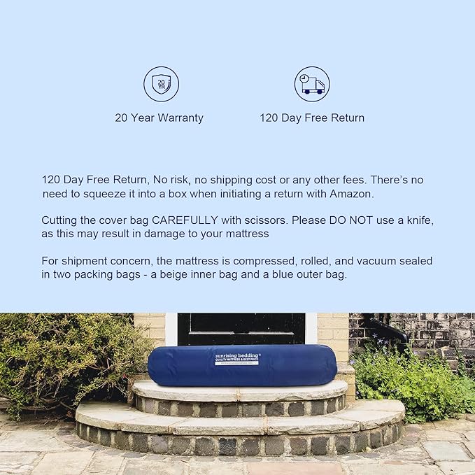 10 Inch Hybrid Mattress in a Box, Twin XL Size Latex Mattress with Memory Foam & Individually Pocket Coils Springs, Pressure Relief, Motion Isolation, Edge Support, CertiPUR-US Certified, Medium Firm