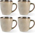 GBHOME Ceramic Coffee Mugs Set of 4, 12oz Stoneware Coffee Mugs Set For Dad Mom Women MEN, Light Weight Ceramic Coffee Cups for Latte/Tea/Beer/Hot Cocoa, Dishwasher & Microwave Safe