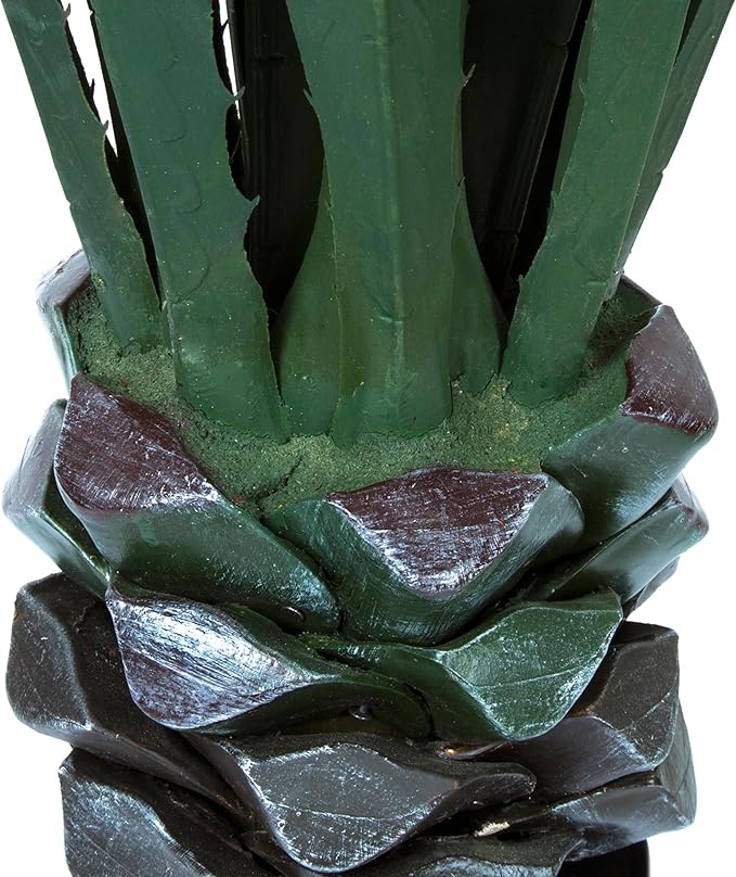 Pure Garden Giant Agave Fake Plant - 52-Inch Faux Succulent with Pot - Modern Artificial Trees for Home Decor Indoor and Outdoor Blend Southwestern Style