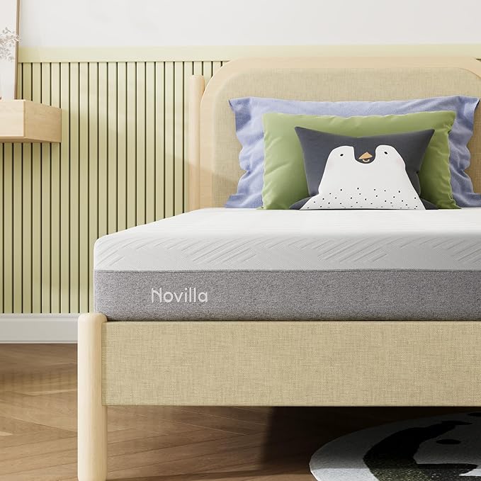 Novilla Mattress Twin, 8-Inch Gel Memory Foam Mattress for Pressure Relief, Enhanced Support & Plush Comfort, Twin Bed in a Box, Bliss