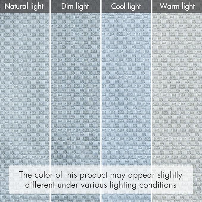 Madison Park Galen Cordless Roman Shade, 31"W x 64"H, Sheen Blue – Room Darkening, Thermal Insulated, Energy Efficient Window Blind with Subtle Sheen Basketweave Fabric for Privacy