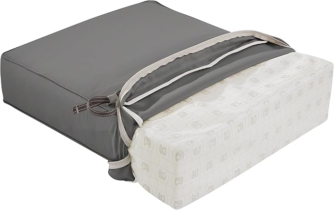 Classic Accessories Montlake FadeSafe Water-Resistant 44 x 20 x 3 Inch Patio Chair Cushion, Antique Beige
