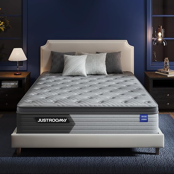 Firm Queen Size Mattress 14 Inch Hybrid Queen Mattress with Gel Memory Foam-Cooling Ice Silk Top, Support&Back Pain Relief, Individual Pocket Spring, CertiPUR-US Certified Mattress in a Box