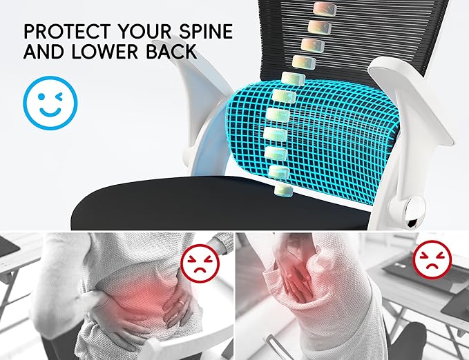 TRALT Beige Gaming Chair - Ergonomic Office Chair with Back Support, Home Office Desk Chairs, Computer Chair, 330lbs Wide Seat Big and Tall Office Chair for Professionals (White Black)