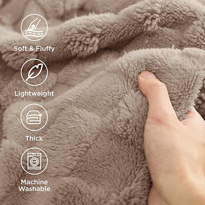 Bedsure GentleSoft Light Taupe Twin XL Blanket for Bed - Super Soft Cozy Fleece Blankets for Women, Cute Throws for Girls, Dorm Room Essentials for Girls Teens Back to School, 66x90 Inches