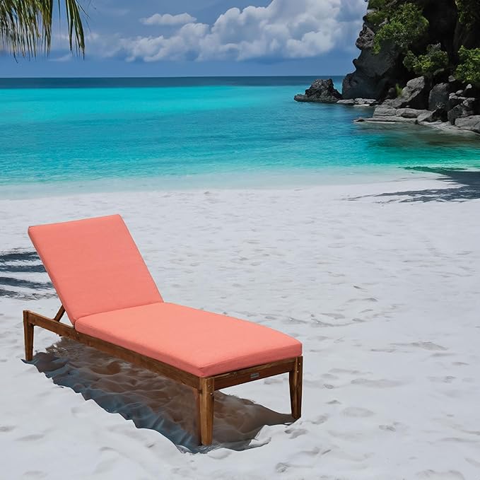 Tommy Bahama Chaise Cushion, 26" X 77" X 2.5", Bamboo Bay Mango