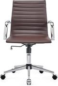 Chair, Desk Computer Chair ，with Armrests ，Ergonomic Office Chair for Home and Office, 17.32 x 22.83 x 35.43 inches, Multiple Colors (Brown)