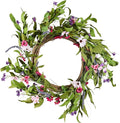 VEVOR Spring Wreath for Front Door 22 Inch - Large Artificial Flower Wreath with Daisy & Lavender, Year-Round All Season Outdoor Indoor Door Decor