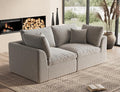 78.9" Loveseat Sofa, Cloud Boneless Couches for Living Room, Modern Modular Sectional Sofa, Oversized, Light Grey