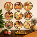 RITUALISTIC Ramayan Wall Plates for home decoration | Wall plates for living room | Metal Wall décor | Gift items for unisex |wall art | wall showpiece| Home Décor Items & Christmas gifts| Set of 9