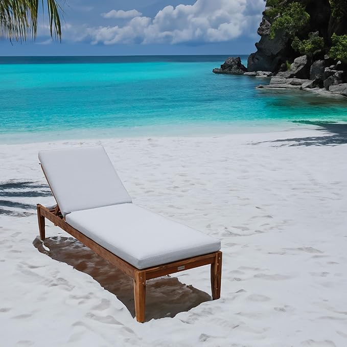 Tommy Bahama Chaise Cushion, 26" X 77" X 2.5", Bamboo Bay Cloud