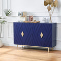 Sideboard Buffet Cabinets with Storage, 47.2" Modern Storage Cabinets with Relief Doors, Accent Cabinets with Adjustable Shelves, Wood Console Cabinet for Dining Living Room, Entryway, Blue