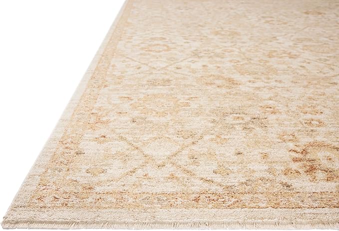Loloi Chris Loves Julia Palma Collection PLM-04 Natural/Spice 11'-6" x 15'-7" Area Rug Vintage Style Boho Living Room Bedroom Carpet