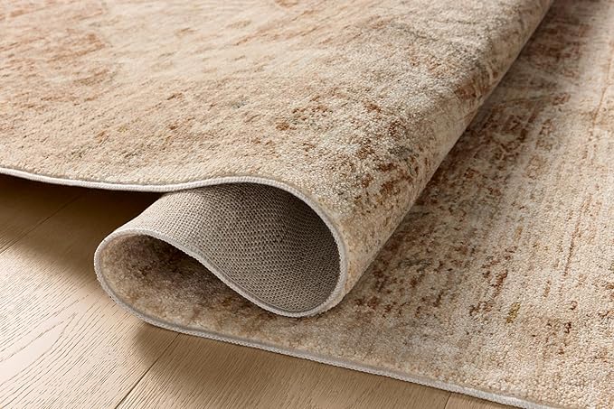 Loloi Magnolia Home by Joanna Gaines Junie Collection JUE-04 Natural/Clay 9'-6" x 9'-6", .38" Pile Height, Round Area Rug