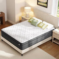 koorlian Queen Mattress 10 Inch - Cooling Hybrid Mattress in a Box for Back Pain Relief - Pocket Spring & Memory Foam | Fiberglass-Free, Medium Firm Feel, CertiPUR-US, 60"×80"×10"