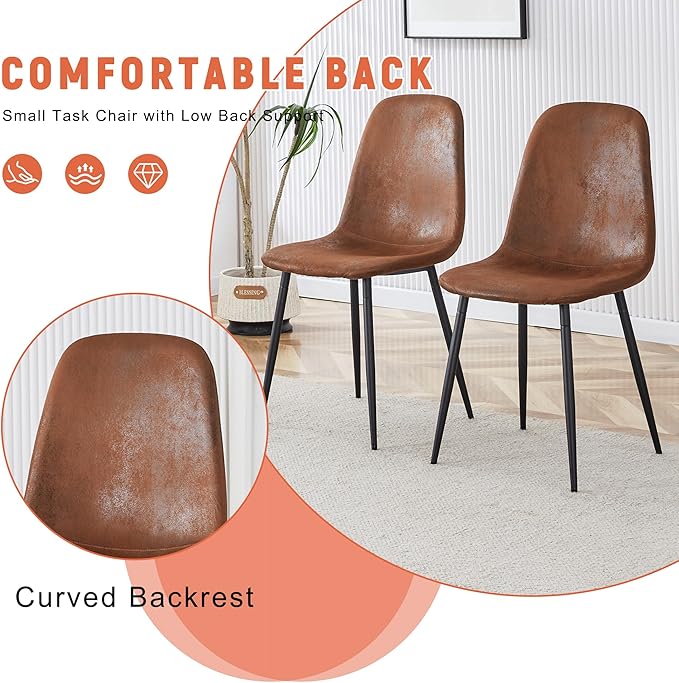 5 Piece Dining Table Set, 42" Round Dining Table Set for 4 with Storage and Suede Chairs, Round Kitchen Table and Chairs for 4 with Thick Wood Top, Roman Column Pedestal, Space-Saving