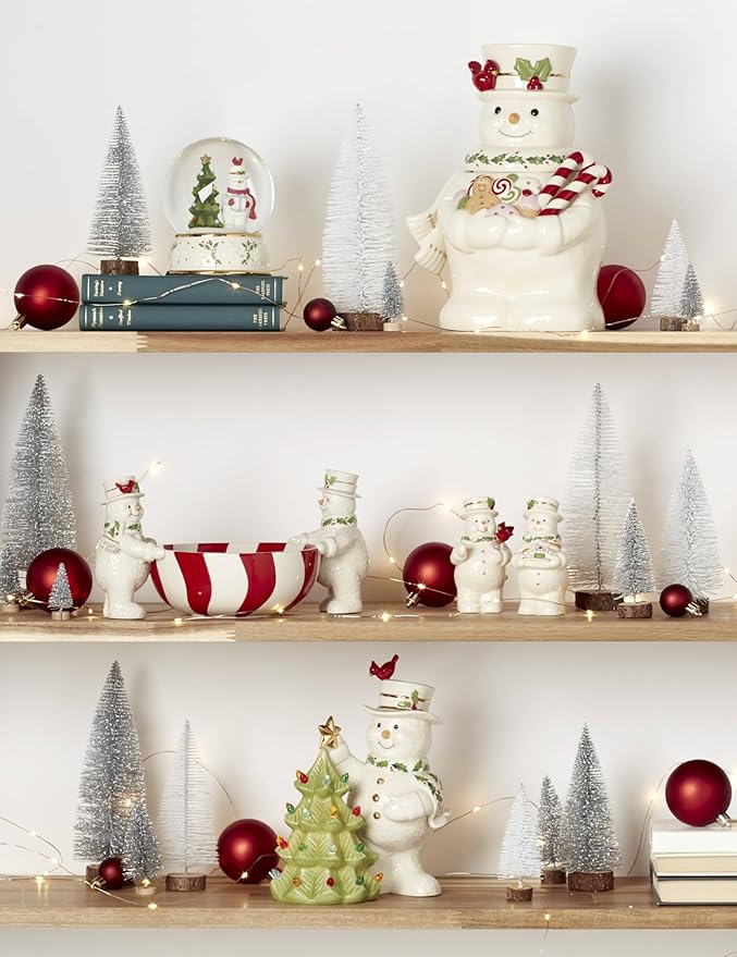 Lenox 894915 Happy Holly Days Snow Globe, Christmas & Holiday Decor
