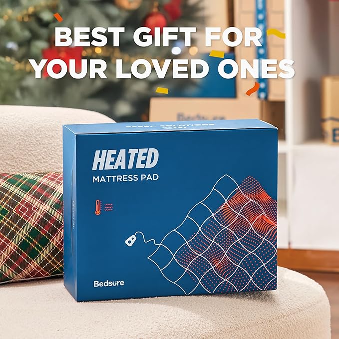 Bedsure Heated Mattress Pad Queen - Bed Warmer with Memory & Preheat Functions, 12-Hour Auto Off & 10 Heat Settings, Dual Controllers, Fast Heating, Brushed Electric Mattress Pad Queen, 60"x80"