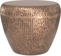SIMPLIHOME Preston Modern Industrial 22 inch Wide Metal Metal Side Table in Antique Copper, Fully Assembled for the Living Room and Bedroom