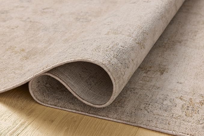 Loloi Chris Loves Julia Louisa Collection LOI-01 Oatmeal/Stone 9'-6" x 13'-1", .38" Pile Height, Area Rug