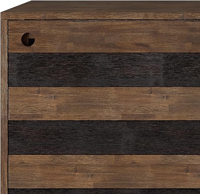 SIMPLIHOME Clarkson SOLID ACACIA WOOD 48 inch Wide Mid Century Medium Storage in Rustic Natural Aged Brown for the Living Room, Entryway and Family Room