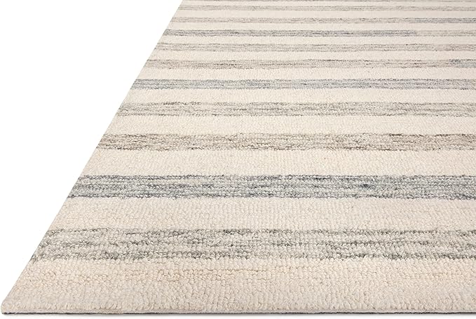 Loloi Chris Loves Julia Chris Collection CHR-05 Ivory/Slate 2'-6'' x 11'-6'', .50" Pile Height, Runner Rug