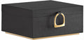 SONGMICS 2-Layer Jewelry Box, Jewelry Organizer with Handle, Removable Jewelry Tray, Jewelry Storage, Floating Effect, 8.1 x 9.4 x 4.3 Inches, Christmas Gift, Black UJBC165B01