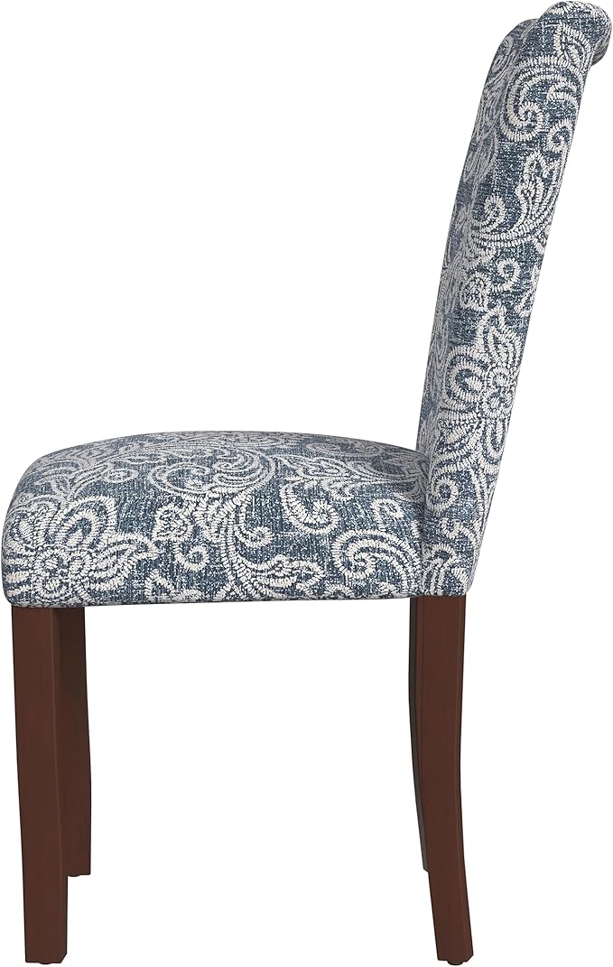 HomePop Classic Parsons Dining Chair -Denim Jacobean Print (Set of 2)
