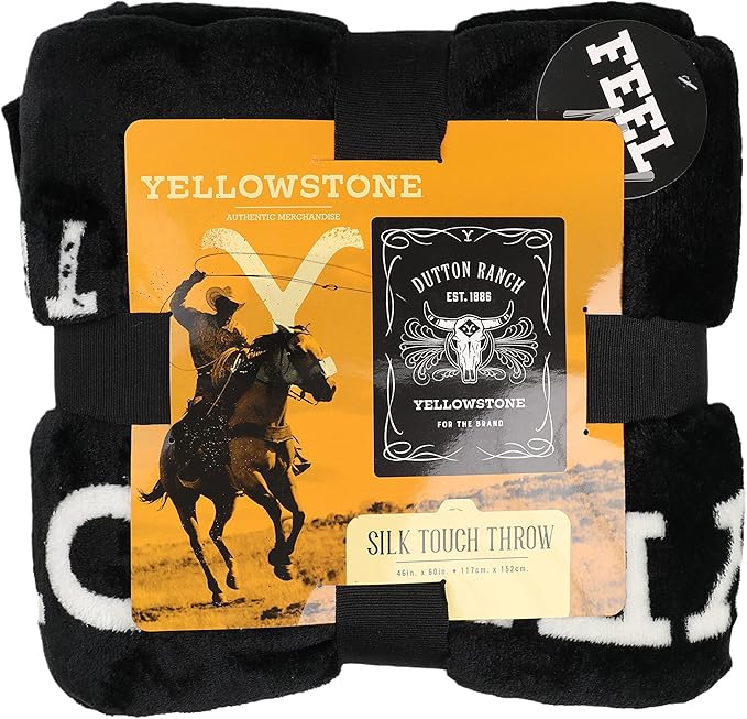 Northwest Yellowstone Silk Touch Throw Blanket, 46" x 60", Whiskey Label