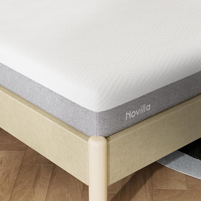 Novilla Mattress Full, Cooling Gel Memory Foam Mattress 8 Inch for Contour Support & Pressure Relieving & Plush Comfort, CertiPUR-US Certified Foam