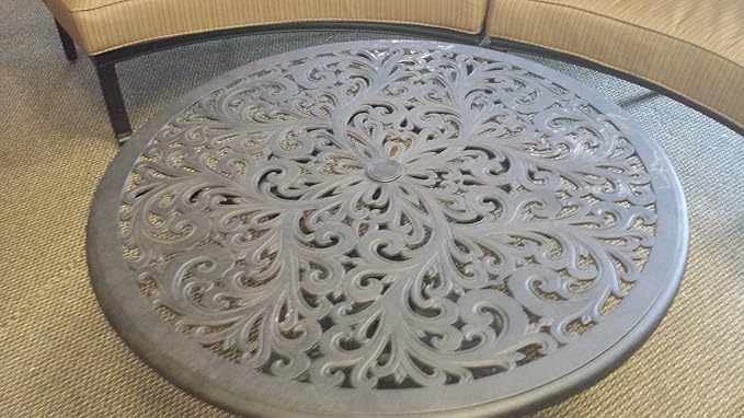 Elizabeth Cast Aluminum Powder Coated 3pc Curved Sofa Seating Set - Antique Bronze Finish